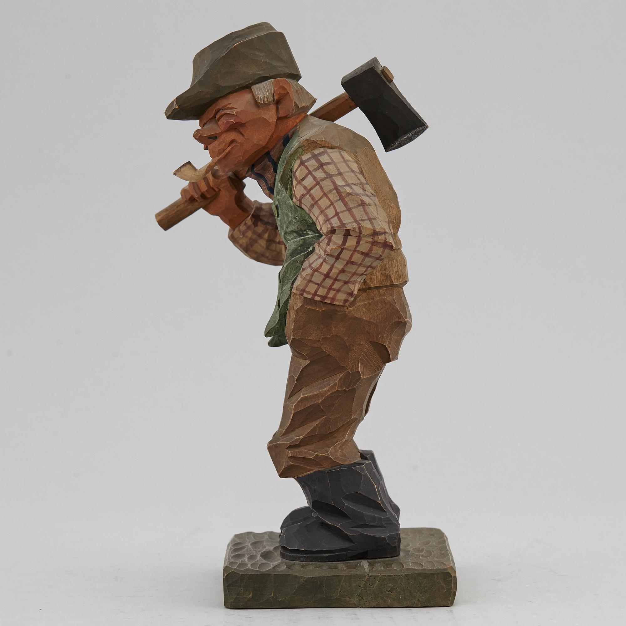 HERMAN ROSELL, sculpture, wood, signed and dated 1933.