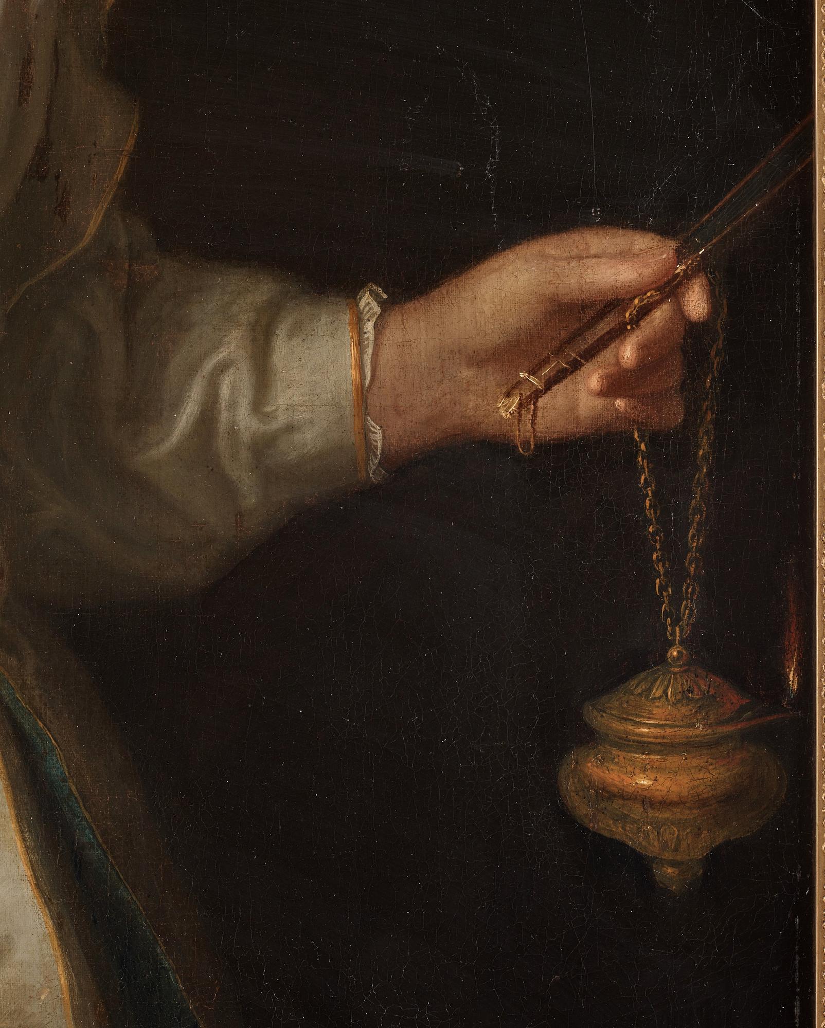 Philippe de Champaigne Follower of, Young lady portrayed as a vestal.