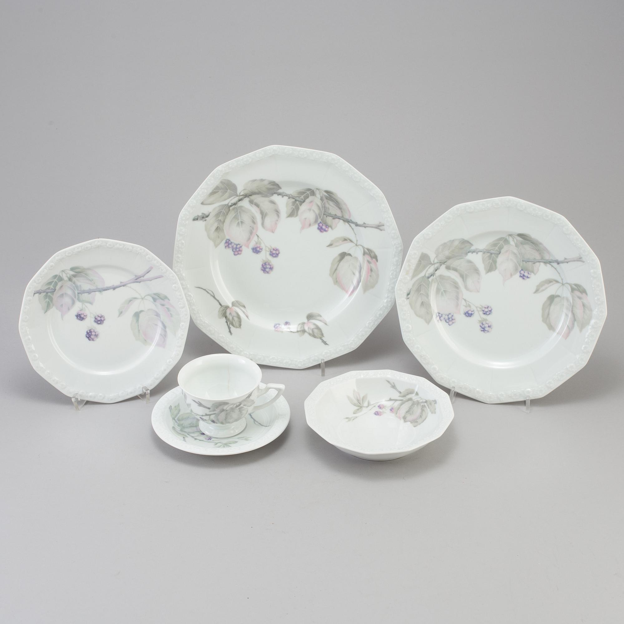 MATSERVIS, 58 delar, porslin, "Maria Björnbär", Rosenthal.