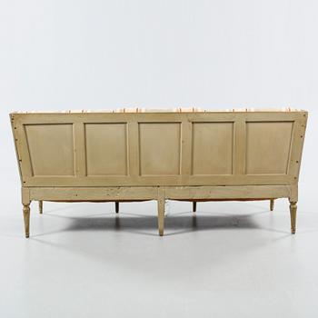 A gustavian sofa, 18th century.