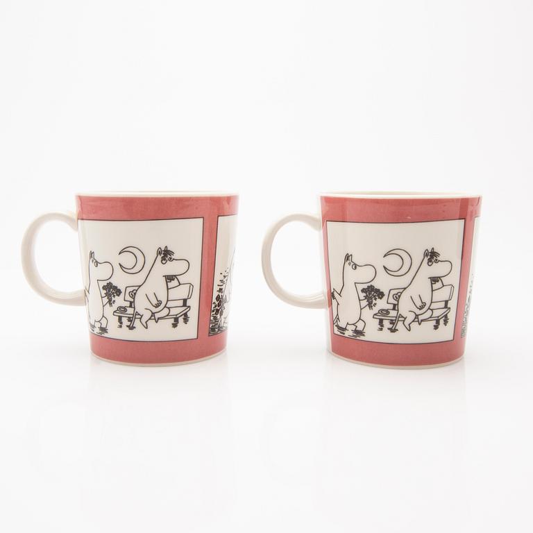Moomin mugs, a pair, porcelain, Arabia, Finland 1990-1993.