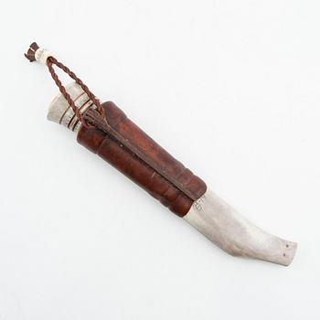 Birger Johansson, "Wiltkniven", half-horn knife, signed -19.