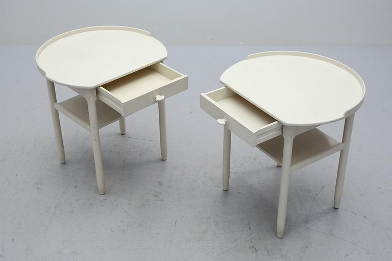 SÄNGBORD, ett par, Sven Engström och Gunnar Myrstrand, Bodafors, 1900-talets andra hälft.