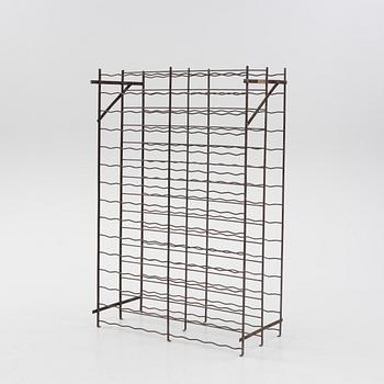 A Rigidex iron wine rack, France.