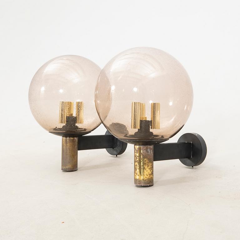 Wall lamps a pair Glashütte Limburg late 20th century.