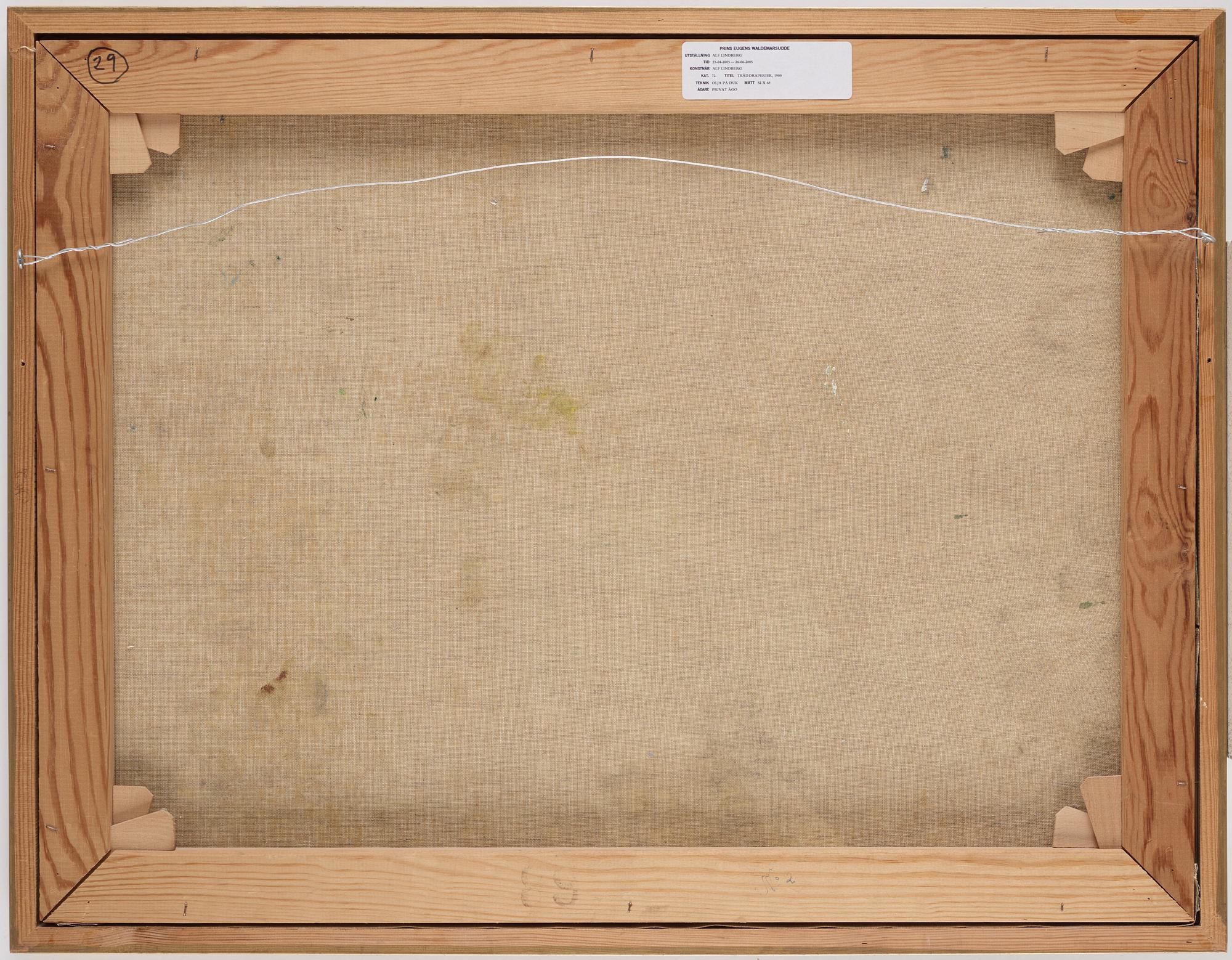 ALF LINDBERG, olja på duk. Signerad.