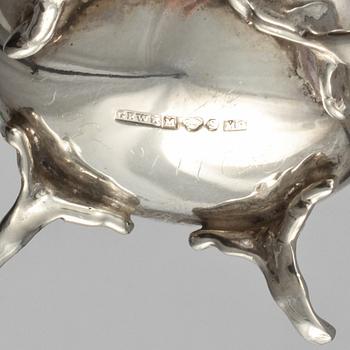 PARTI SILVER, 7 delar, 1900-tal, vikt 420 gram.