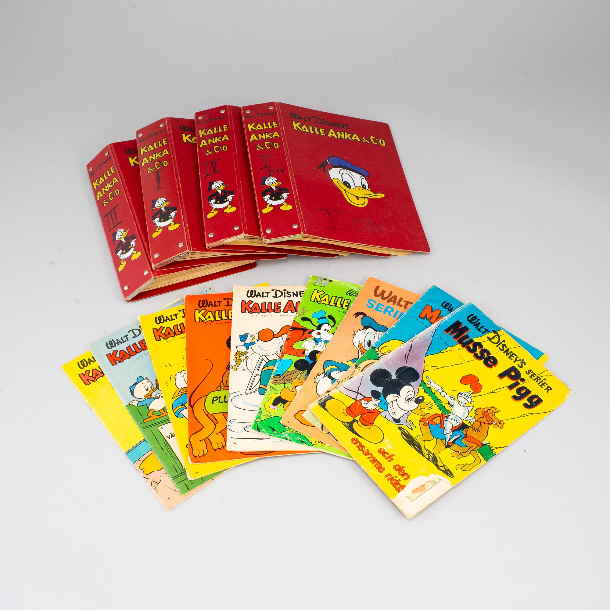 MAGAZINES, 45, including Kalle Anka 1952 & 1960.