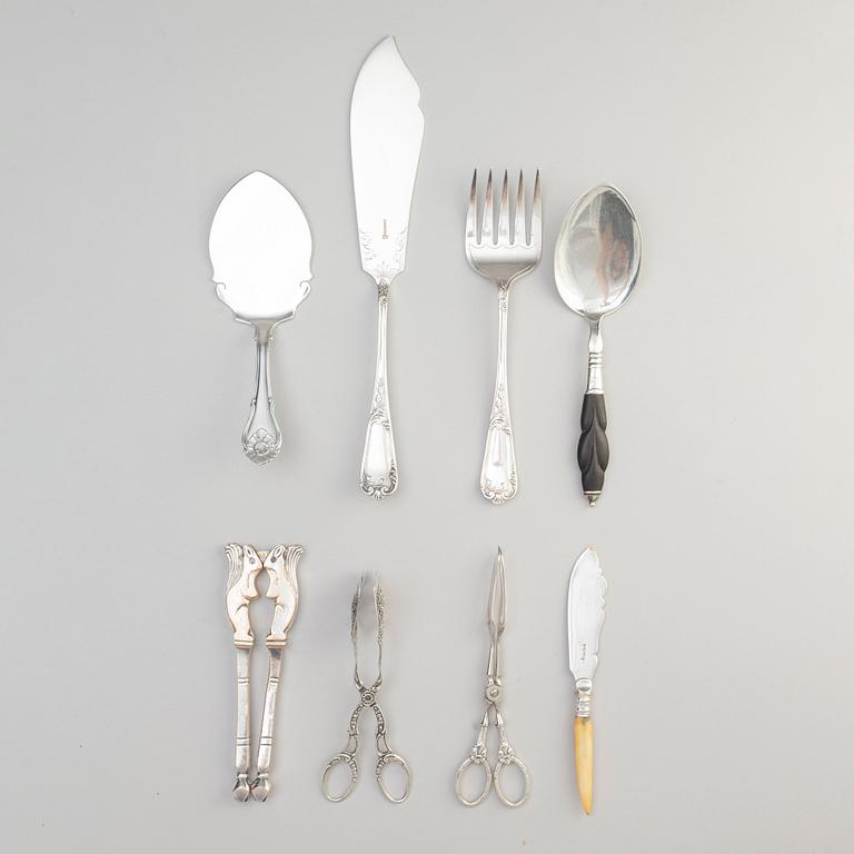 Two Silver Serving Spoons, including a Rococo-Revival spoon with mark PR Hinnerup, Denmark 1851.