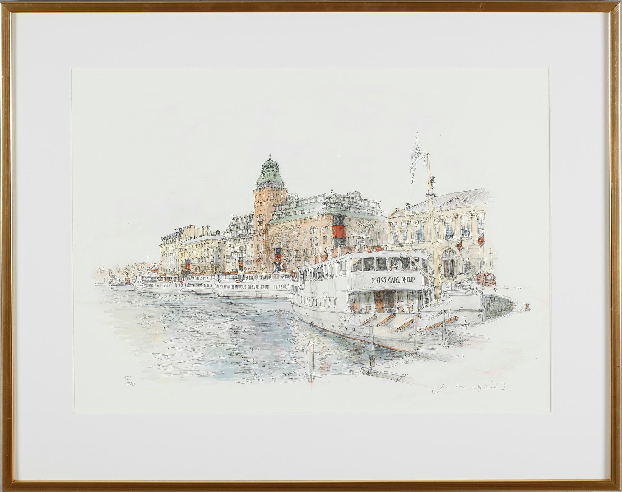 JAN LUNDQVIST, färglitografi, signerad, numrerad 85/290.