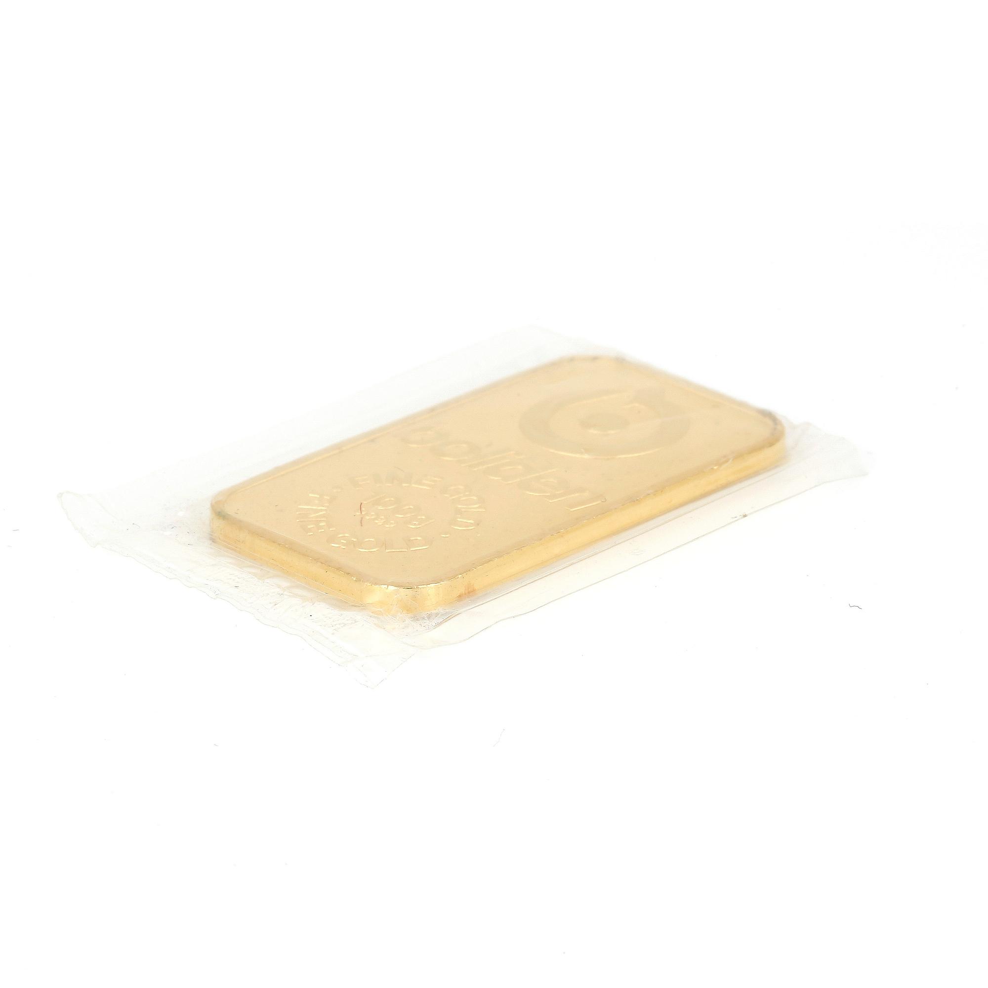 GULDTACKA, 24K guld, Boliden. Vikt 100g.