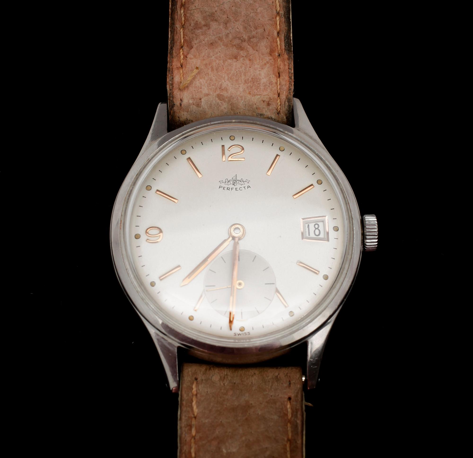ARMBANDSUR, Perfecta, stål, 1960-tal.