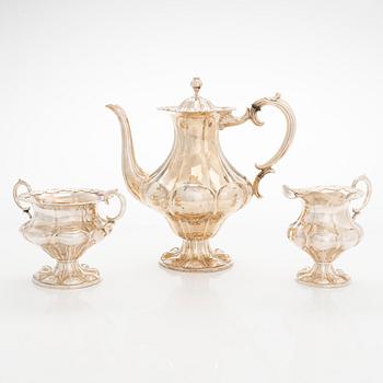 Kaffeservis, 3 delar, silver, Kultakeskus, Tavastehus 1928.