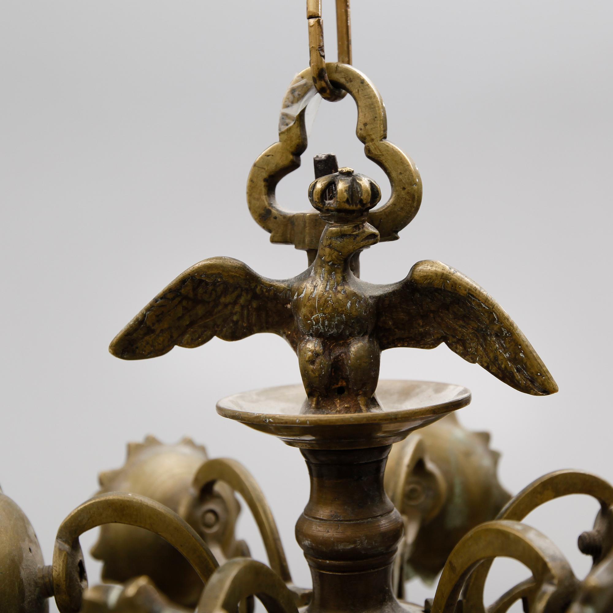 AMPEL, mässing, barock, 1700-tal. Höjd 48 cm.