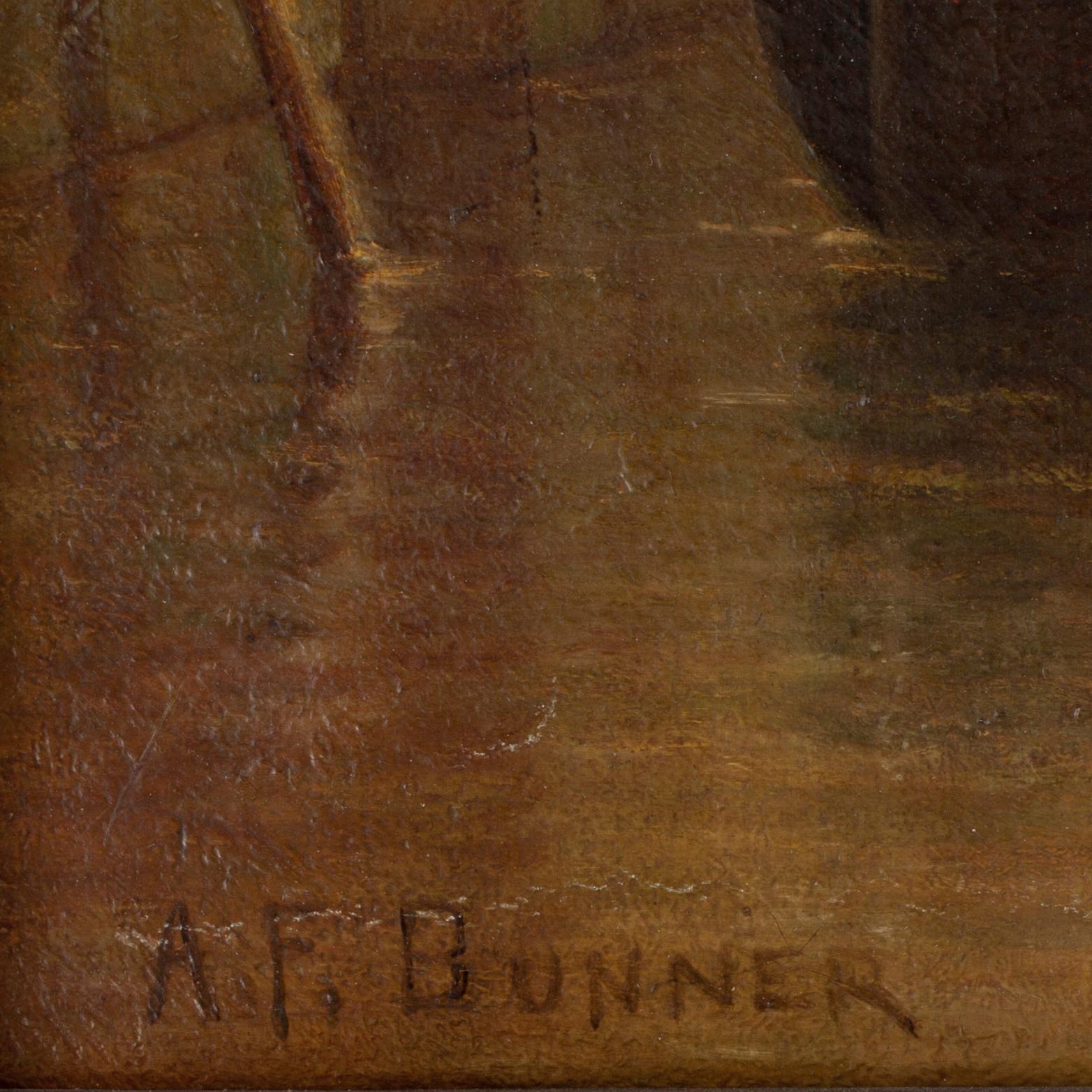 ANDREW FISHER BUNNER, olja på duk, sign.