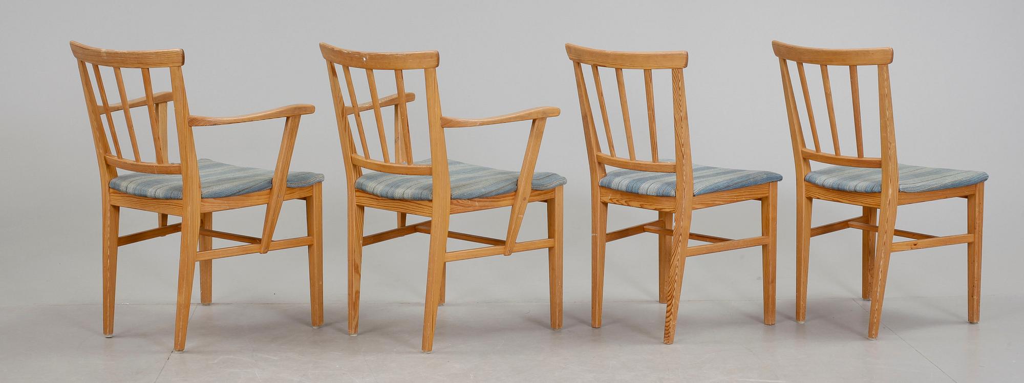 STOLAR, 2 + 2, stycken, Carl Malmsten, Waggeryds Möbelfabrik, 1900-tal.