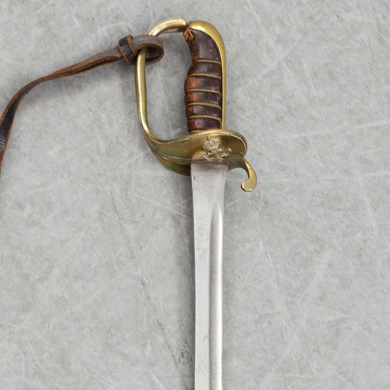 A Swedish navy NCO's sabre 1885 pattern with scabbard.