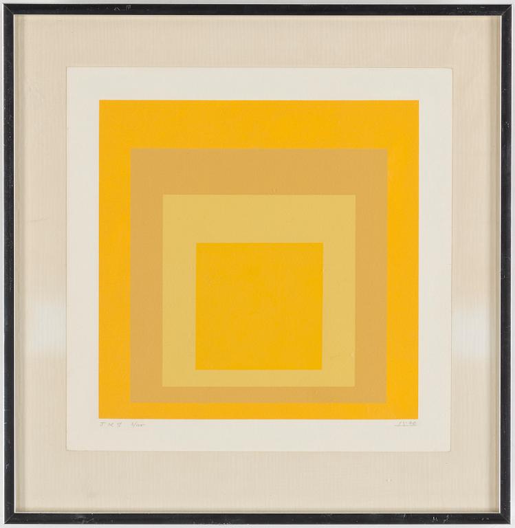 JOSEF ALBERS, serigraph, signed and numbered 2/125, dated '70.