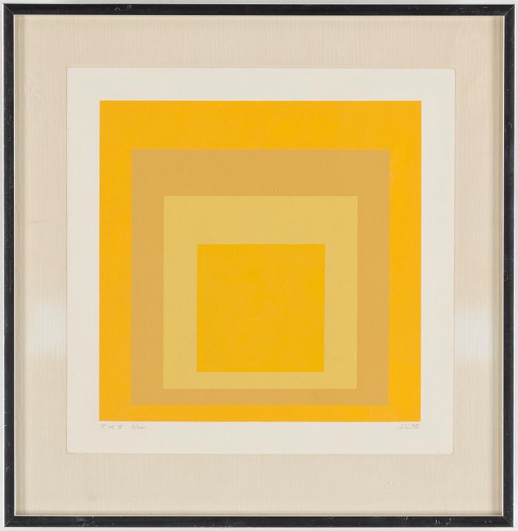 JOSEF ALBERS, färgserigrafi, signerad och numrerad 2/125, daterad '70.