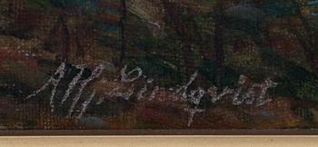 AXEL HJALMAR LINDQVIST, oil on canvas on panel, signed,