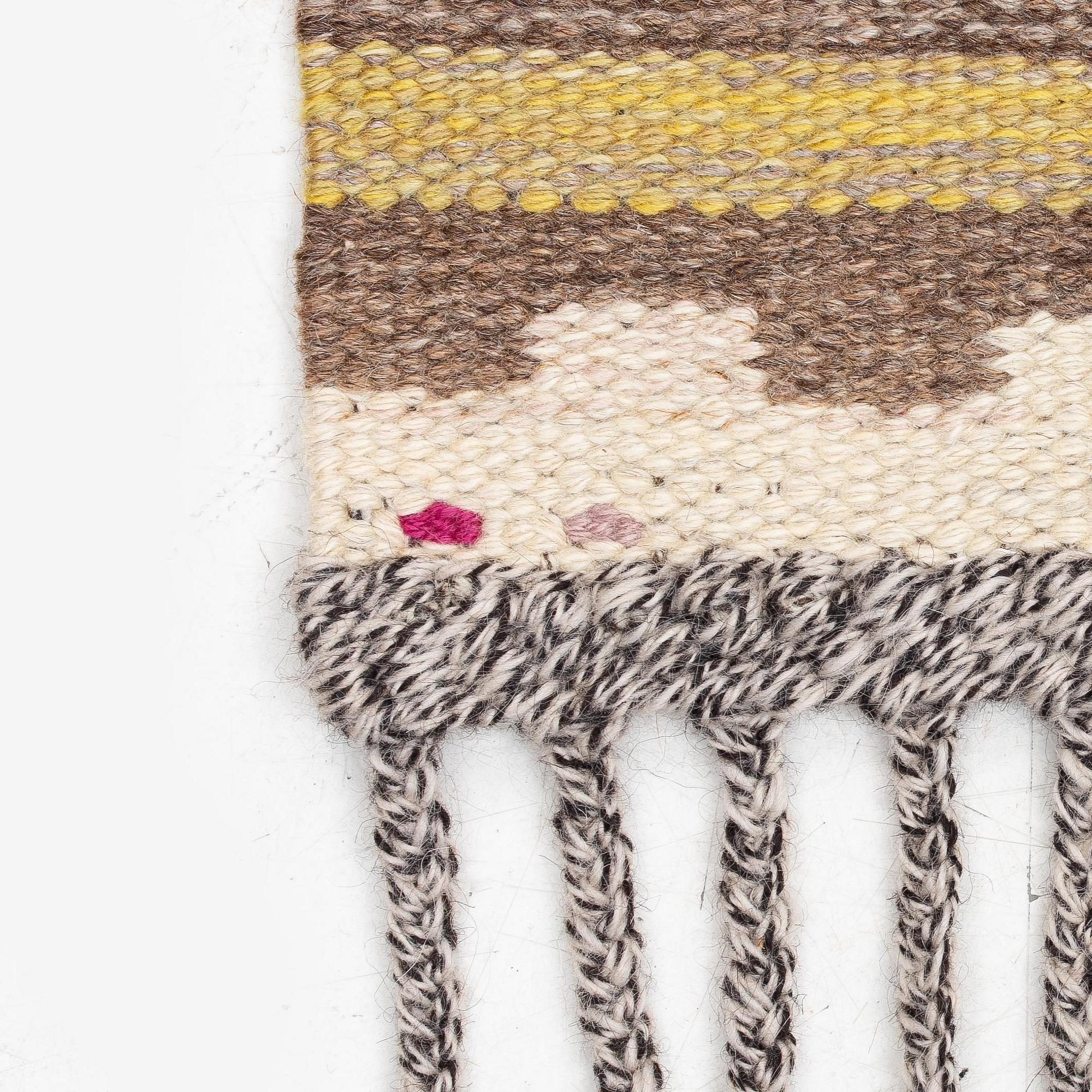 Märta Måås-Fjetterström, a carpet 'Ljusa plador', flat weave, c. 262 x 162 cm, signed AB MMF.