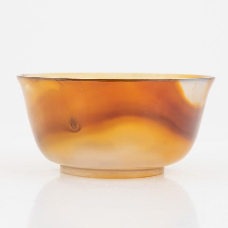 An Agathe bowl, China, 20th Century.