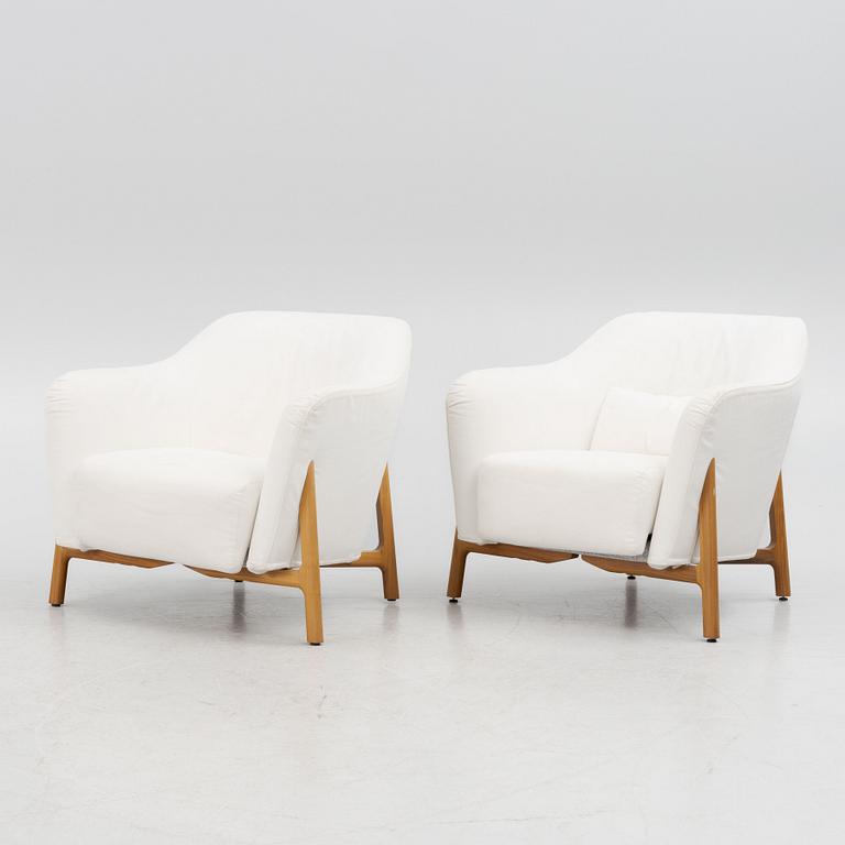 Philippe Nigro, a pair of armchairs, 'Pilotis Nigro', de Padova, Italy, 21st Century.