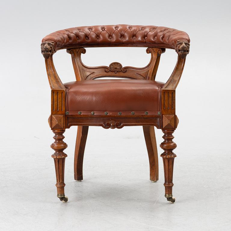 A Neo-renaissance  chair, late 19th century.