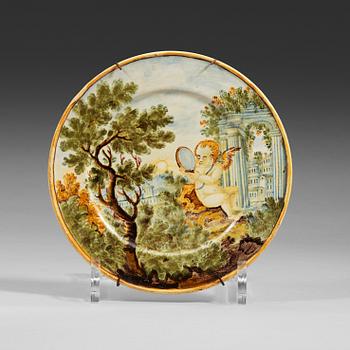 1337. An Italian Castello Majolica dish, 18th Century.