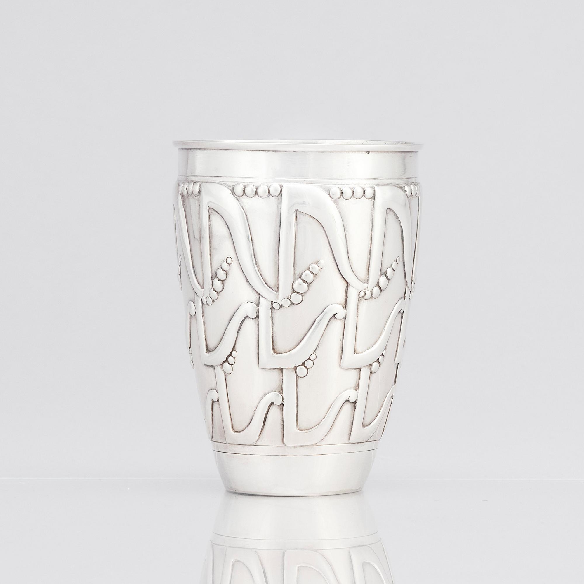 Thorvald Bindesbøll, a silver beaker, A. Michelsen, Copenhagen 1904.