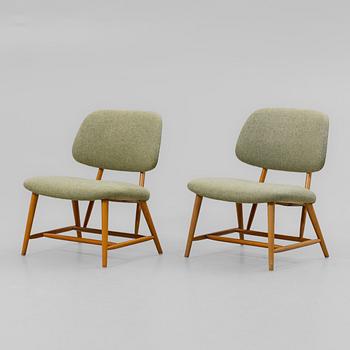 Alf Svensson, Armchairs, a pair, TeVe, Bra Bohag. Studio Ljung's industries, Malmö, 1950s.