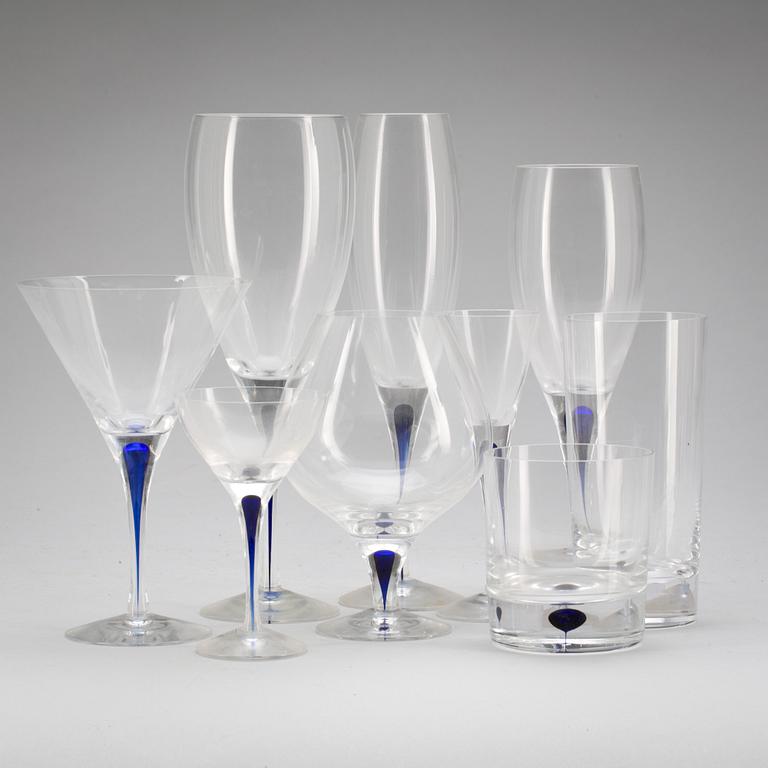 GLASSERVIS, 35 st, "Intermezzo", design Erika Lagerbielke. Orrefors, 1900-tal.