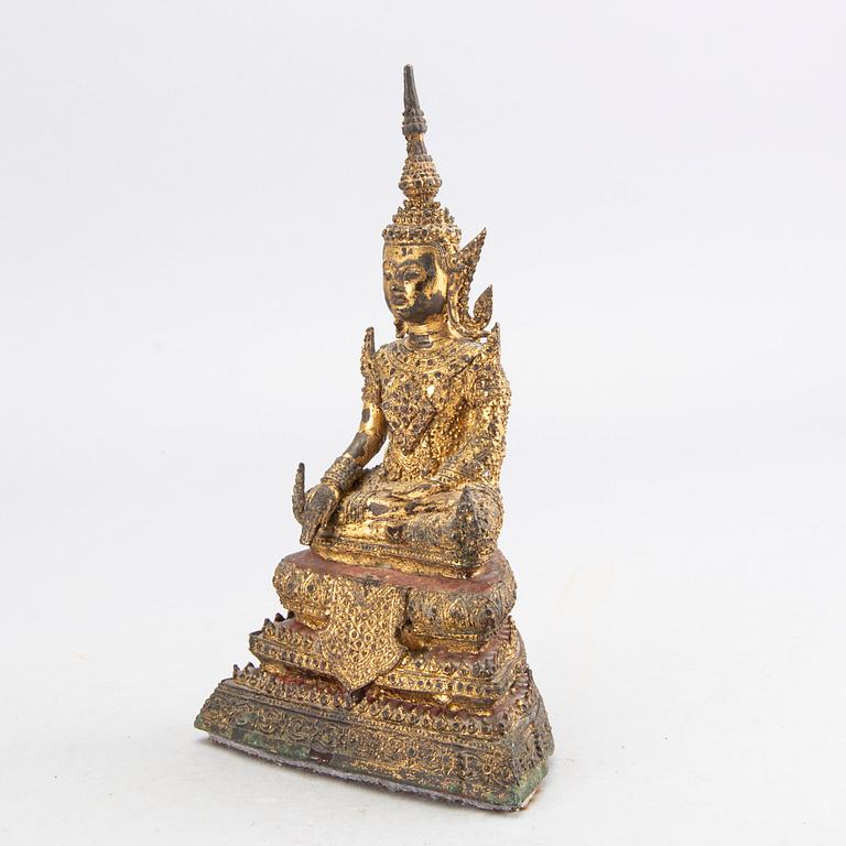 A bronze figure of buddha, Thailand, Bangkok, circa 1900.