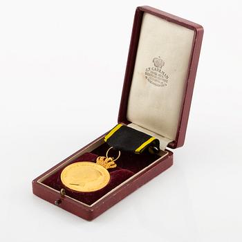 Gustav V, medal with case.