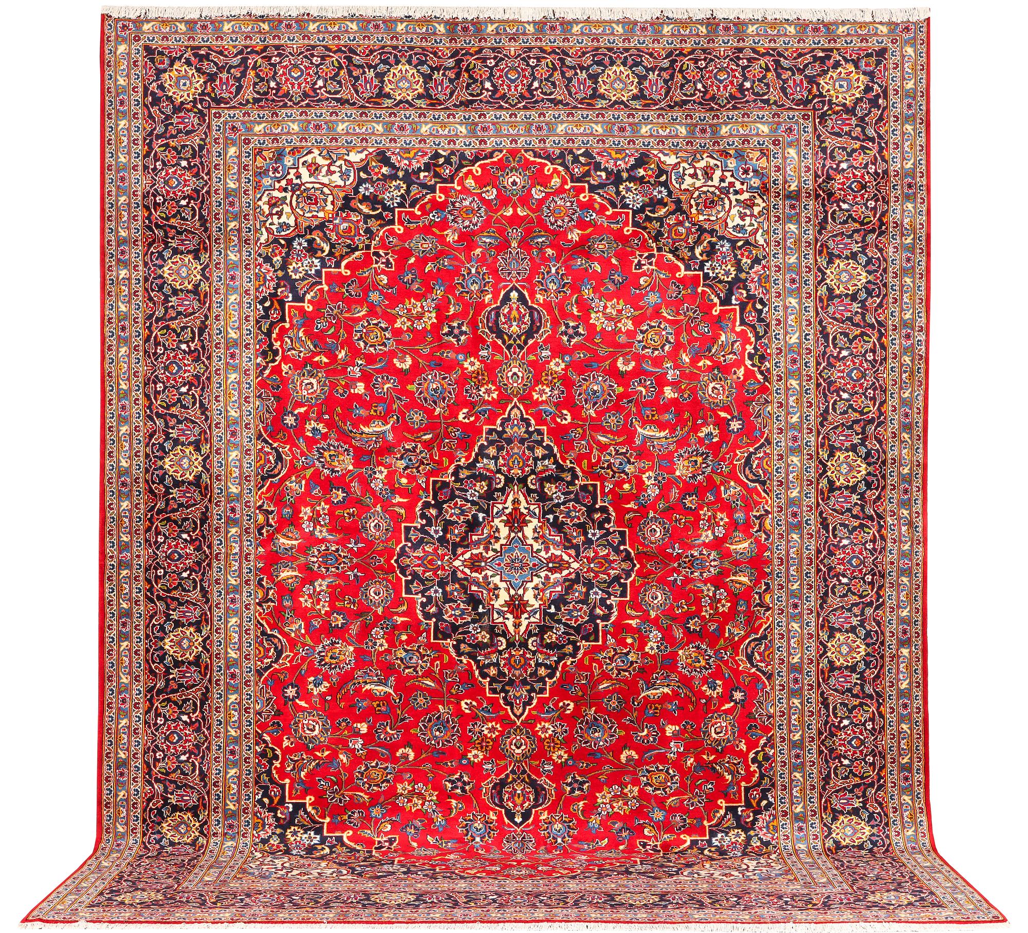 A Keshan carpet, c. 405 x 300 cm.