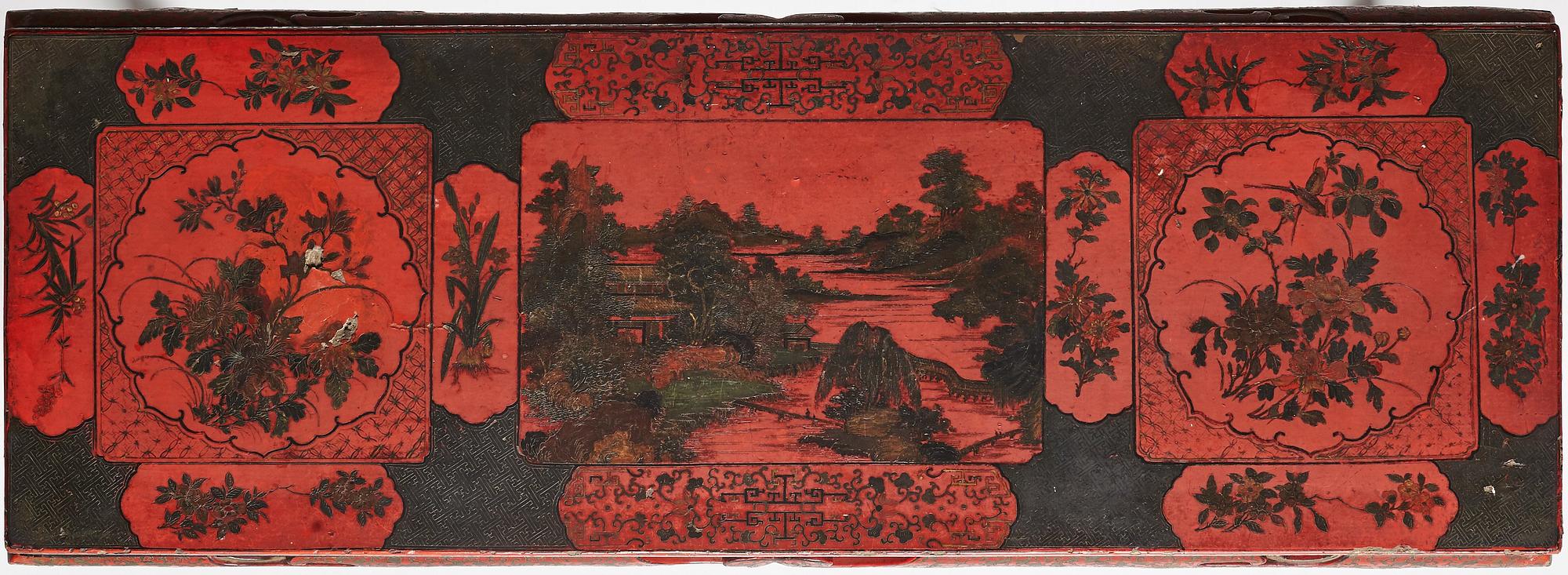 A Chinese lacquered table, Qing dynasty (1664-1912).