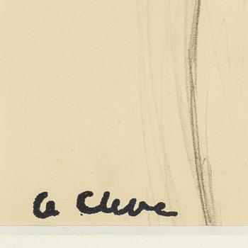 AGNES CLEVE, 4 st teckningar, samramade. Stämpelsignerade A. Cleve.