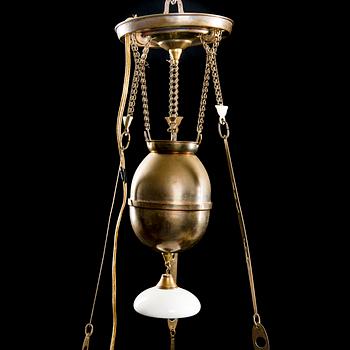 TAKLAMPA, Jugend, 1900-talets början. Höjd 110 cm.