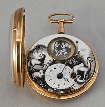 HERRFICKUR, guld 18K, tidigt 1800-tal.