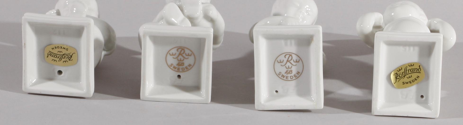 FIGURINER, 4 st, porslin. Rörstrand.