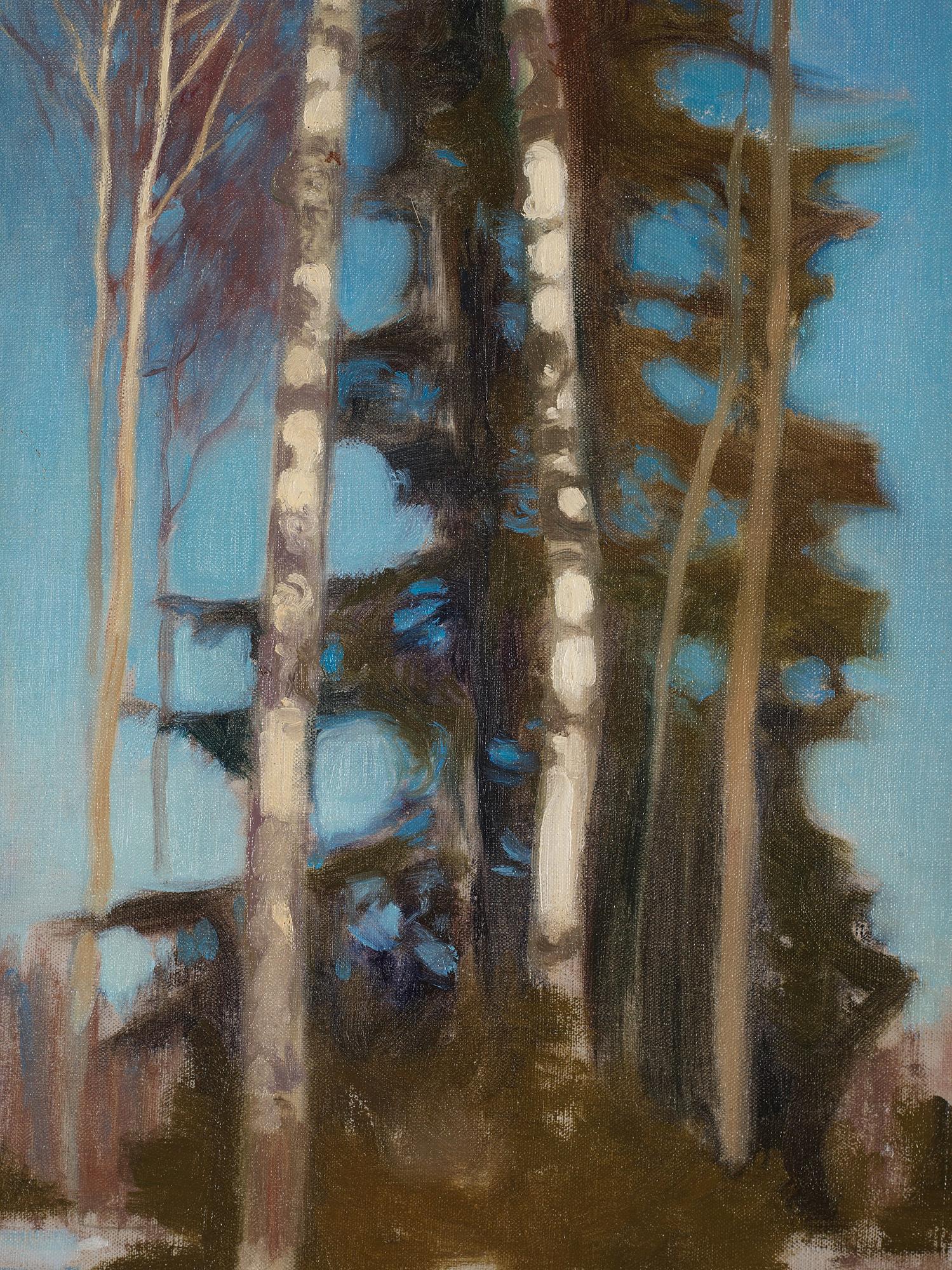 Eero Järnefelt, Vinterlandskap med björkar.
