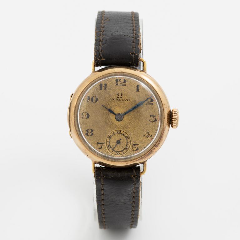 Omega, 14K gold, wristwatch, 26 mm.