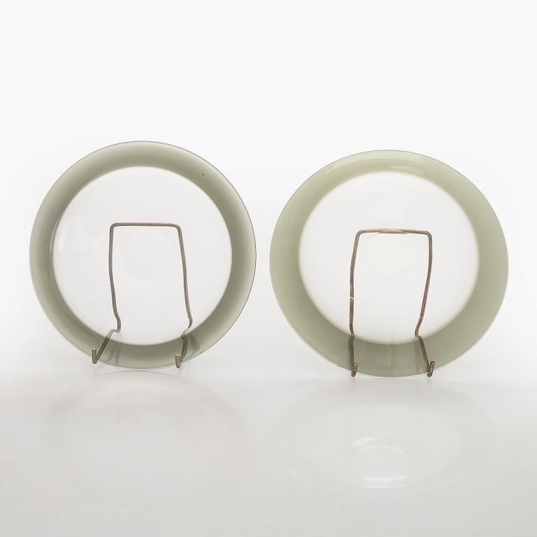 Timo Sarpaneva, lautasia, 6 kpl, "Pantareuna", signeerattu Timo Sarpaneva Iittala -57.