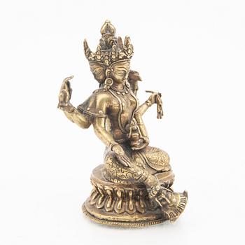 Figuriner 2 st Indien/Tibet 1900-tal brons.