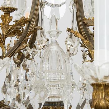 A chandelier, late 19th century.