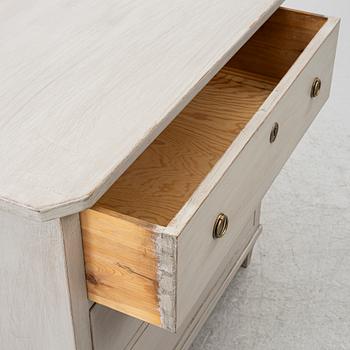 A Gustavian style chest of drawers, second half of the 20th century.