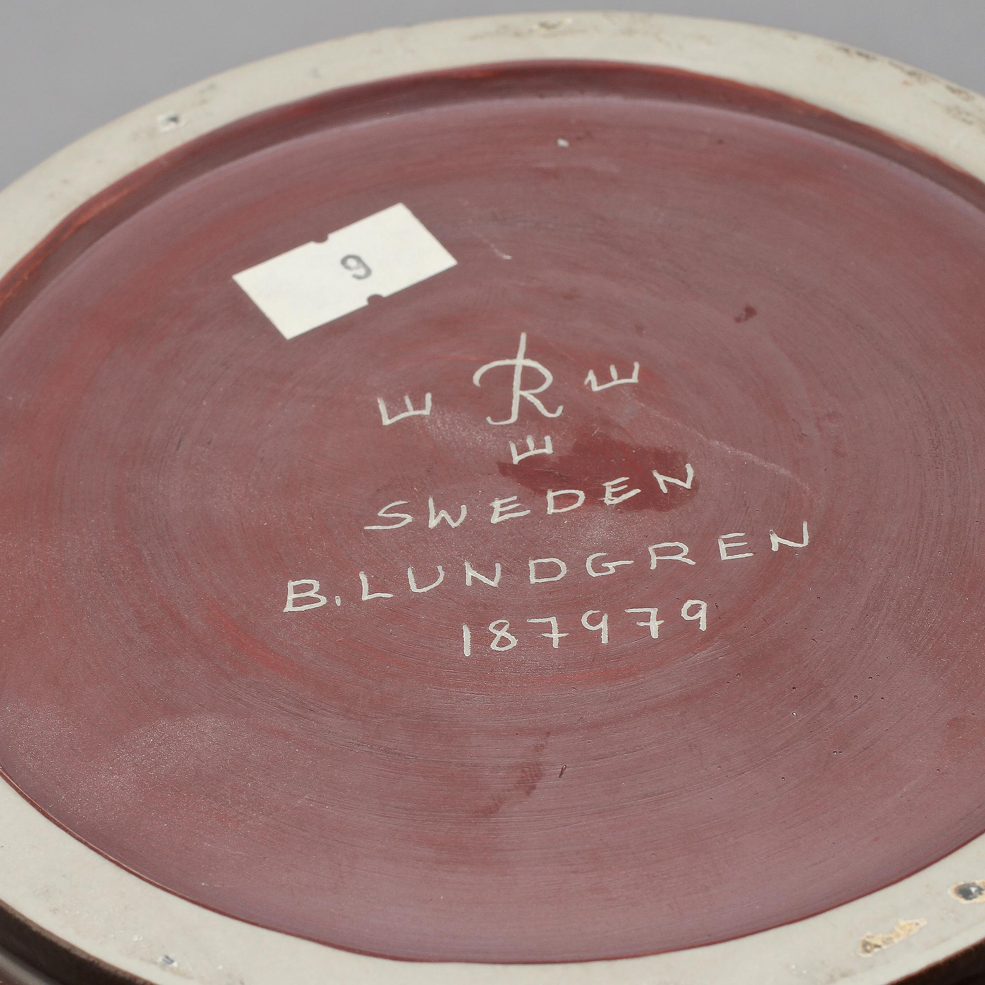 SKÅL, stengods, Bertil Lundgren, Rörstrand, unikat, signerad, 1970-tal.