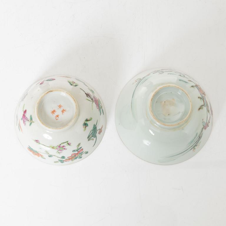 A group of  Chinese famille rose porcelain, around 1900.
