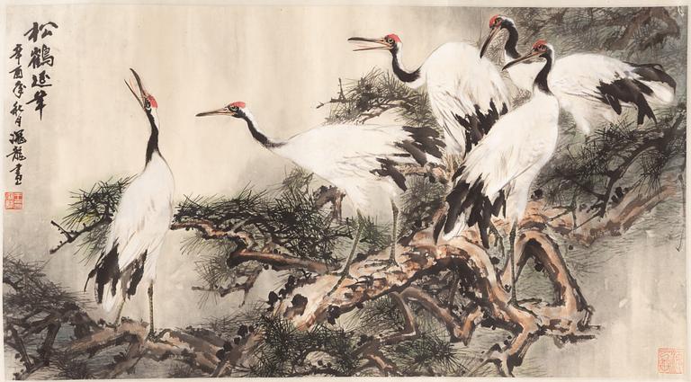 Rullmålning, akvarell och tusch på papper, Kina,