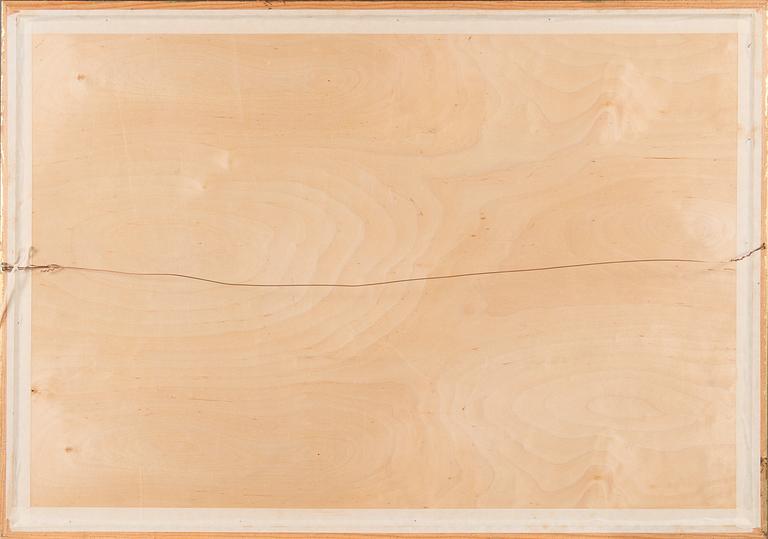 BIRGER KAIPIAINEN, drawing, black ink on plywood, signed.